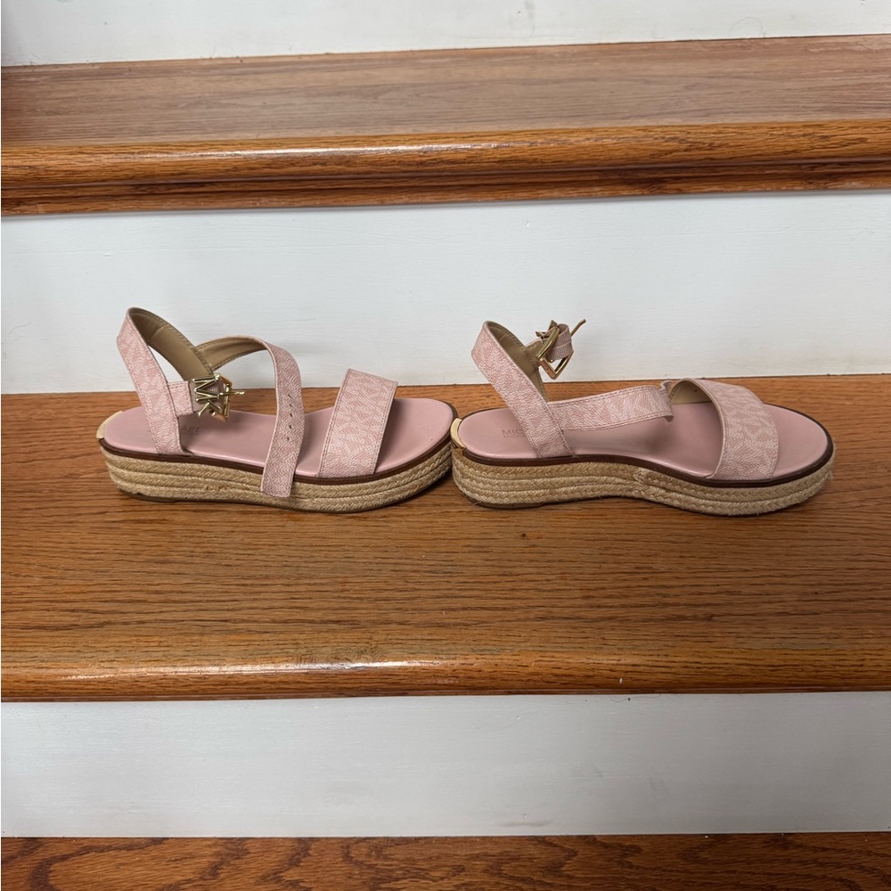 Michael Kors Blush Pink Platform Espadrille Sandals - Picture 3 of 4
